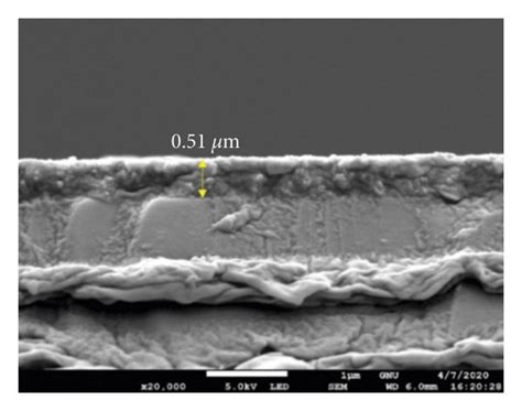 measuring thickness using sem|sub micron thickness.